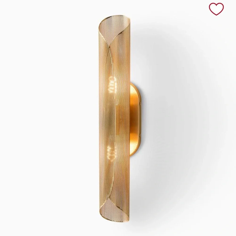 Curled purforated sconce - Picture 1 of 5